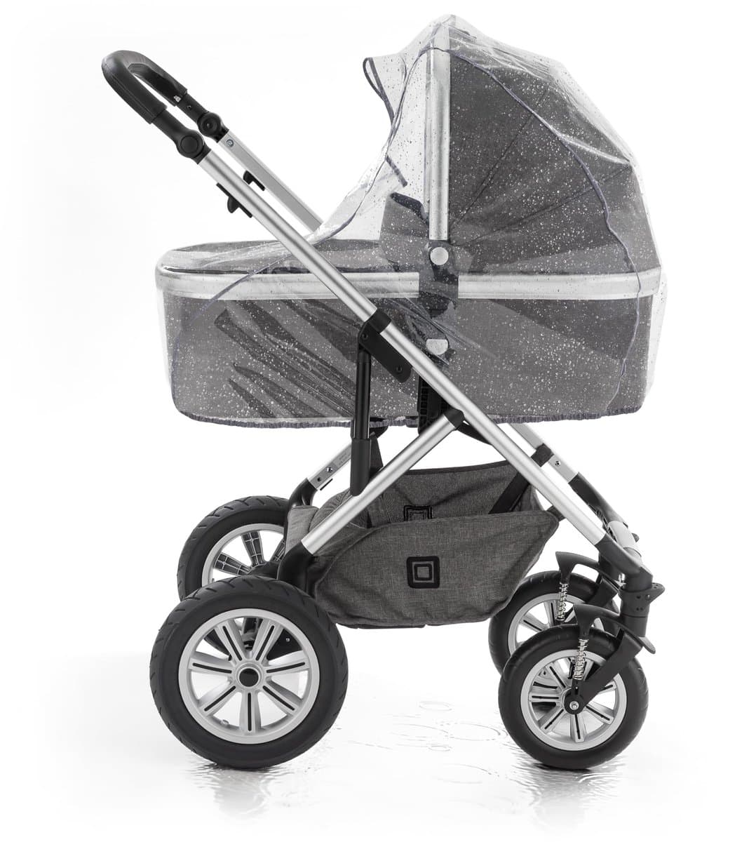 Regenhoes/Regenscherm voor Kinderwagen/Wandelwagen met Reiswieg (passend op Joolz, Quinny, Bugaboo e.d.) met Optimale Ventilatie, Kijkvenster, Waterdicht en Duurzaam, PVC vrij | Afsluitbaar ven