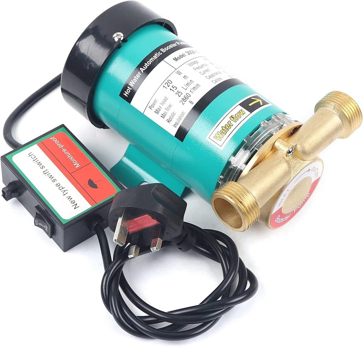 Automatische Drukverhogingspomp 120W - Waterpomp met 15m Opvoerhoogte voor Douche en Tuin