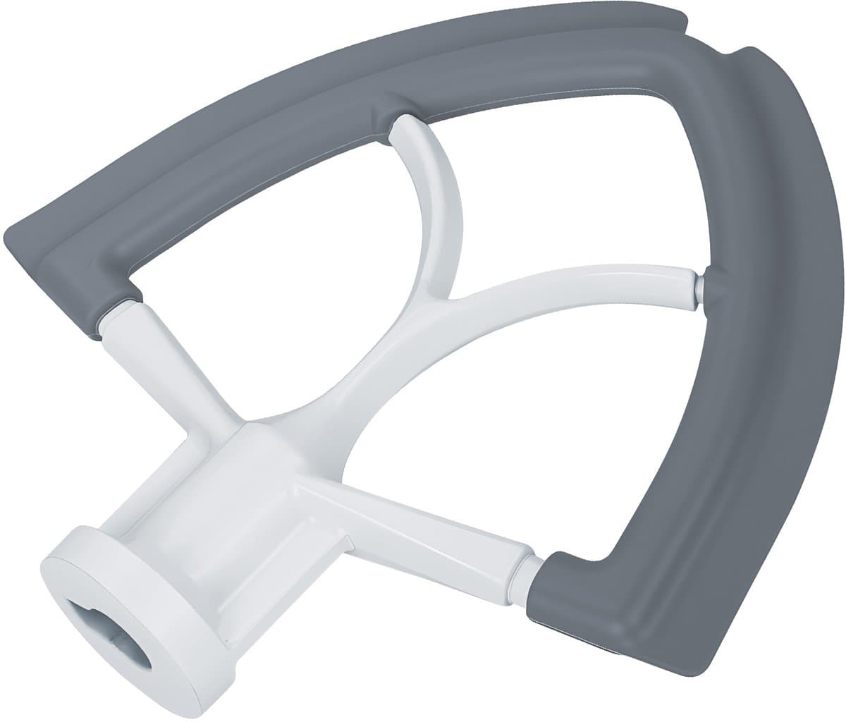 Flex Edge Klopper voor KitchenAid 4,5-5 Quart Tilt-Head Stand Mixers Artisan & Classic Series van MMOBIEL – Aluminium Platte Mixer Paddle met Flexibele Siliconen Randen - Komschraper – Enkel Handwas