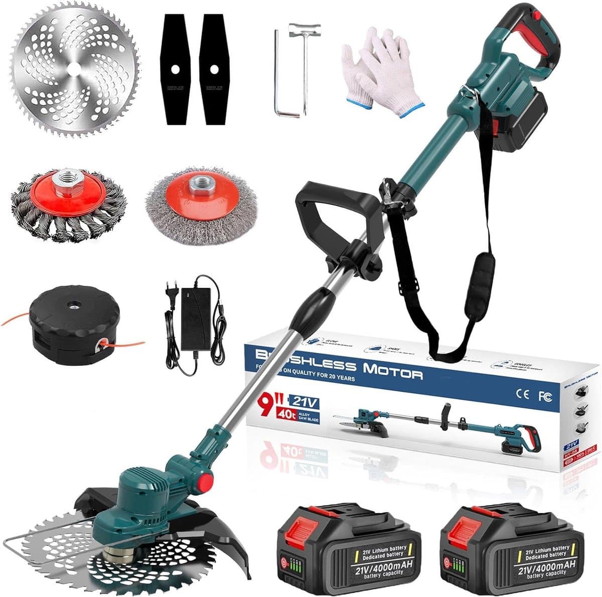 750W 4-in-1 accu-grastrimmer HY-08