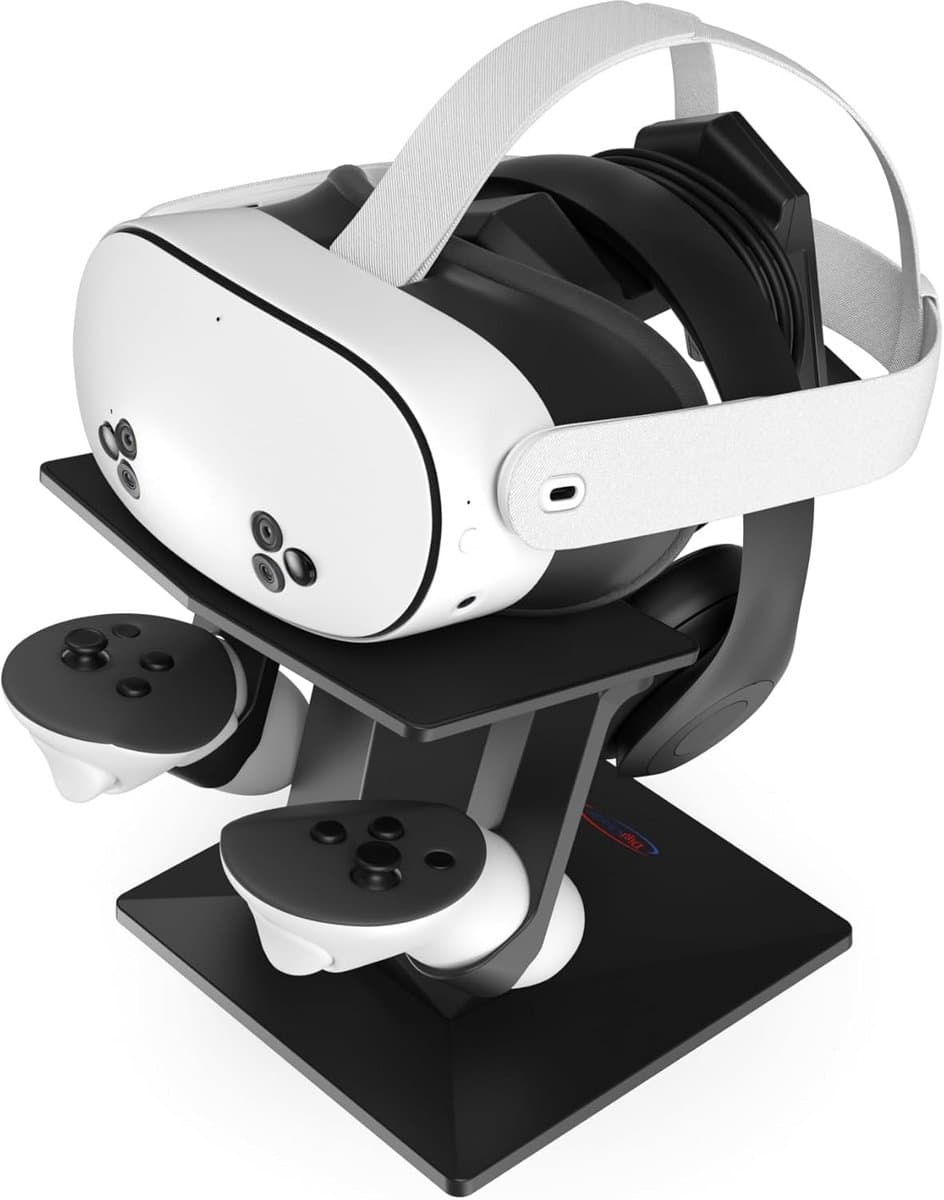 VR Headset Standaard voor Meta Quest en Oculus Quest - Oplaadbare Opbergstandaard - Zwart