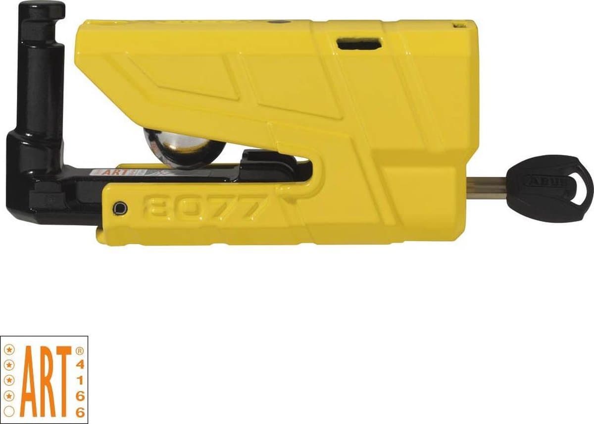 ABUS Granit Detecto 8077 Alarm Schijfremslot ART4 - Geel - afbeelding 1