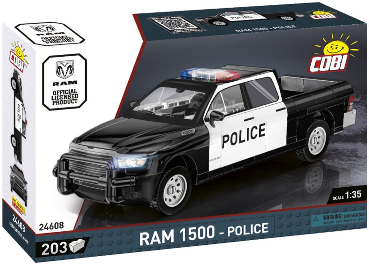 COBI RAM 1500 Police: 205-delige politiepickup in schaal 1:35 - afbeelding 1