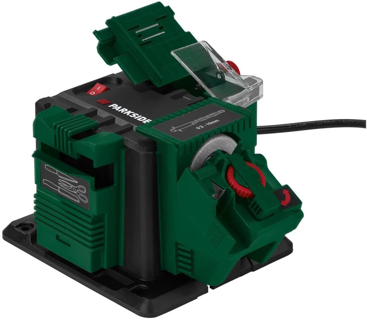 PARKSIDE® Slijpstation - Robuust station met een diamantslijpschijf - 65W - Met 3 opzetstukken - Messenslijper
