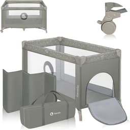 Productfoto van Lionelo Stefi Campingbedje 3 in 1 - Baby Bed / Inklapbare Box / Reisbedje - 60x120 cm - 0-36 maanden / tot 15 kg - MET comfort MATRAS - Zij-ingang met rits - Wielen - Transporttas - Babybed Babybox Ledikant