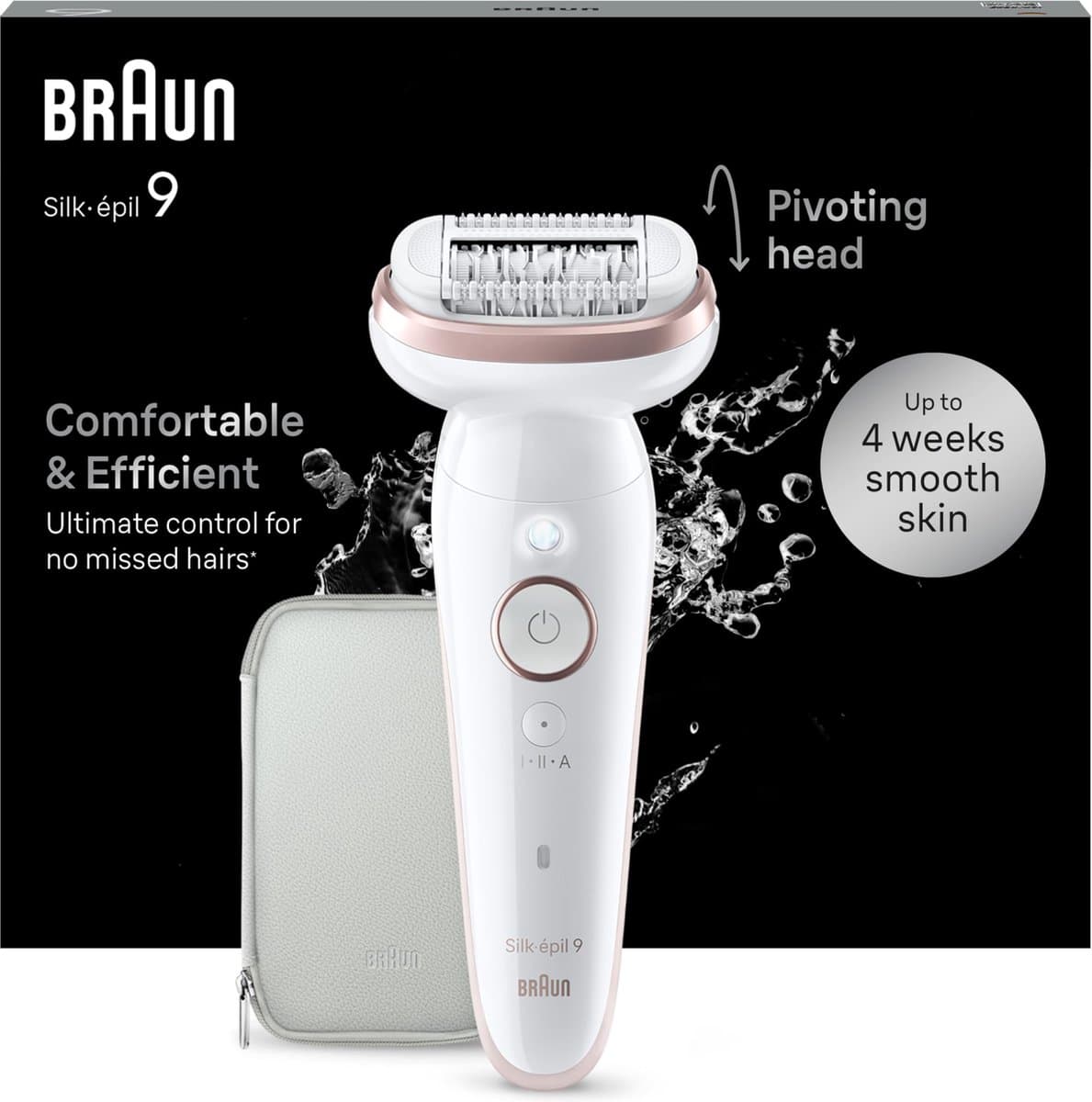 Braun Silk-épil 9 - Epilator met Ladyshave opzetstuk - Goud/Wit - Wet & Dry