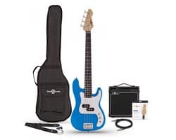 Productfoto van 3/4 LA Basgitaar + 15W Versterkerpakket Blauw