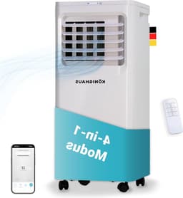 Productfoto van Mobiele Airco - Verkoeler Ventilator - Ruimte Koelen - 4-in-1 Functie - 7000 BTU - Wit
