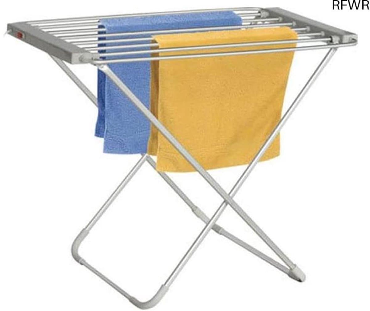 Elektrisch Droogrek - Aluminium Droger - Snel Kleding Drogen - 6 Aluminium Stangen - 6 Meter Drooglijn - Grijs