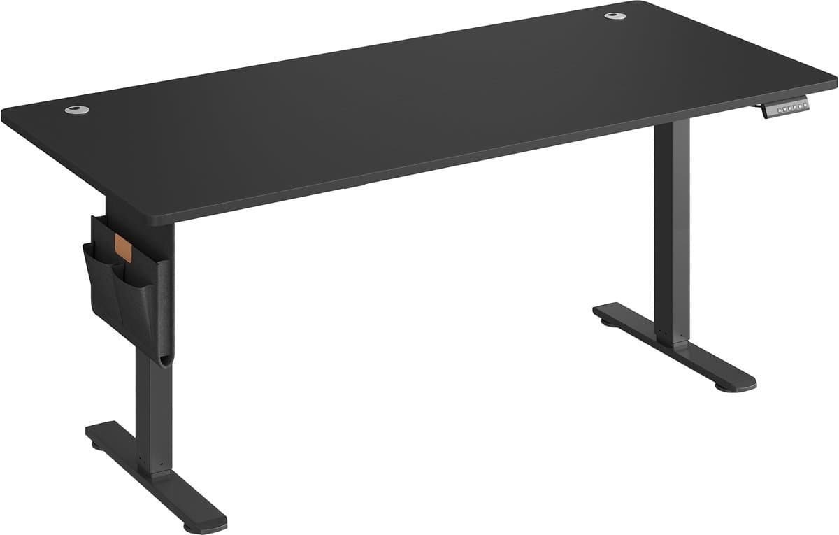 SONGMICS - Zit Sta Bureau - Elektrisch - 180 x 80 cm - Met Geheugenfunctie en USB-C Poort