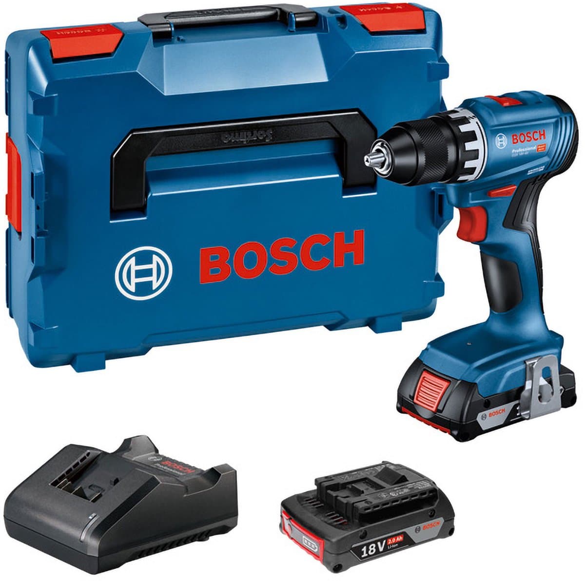 Bosch GSR 18V-45, compact 45 Nm, inclusief 2 accu's - afbeelding 1