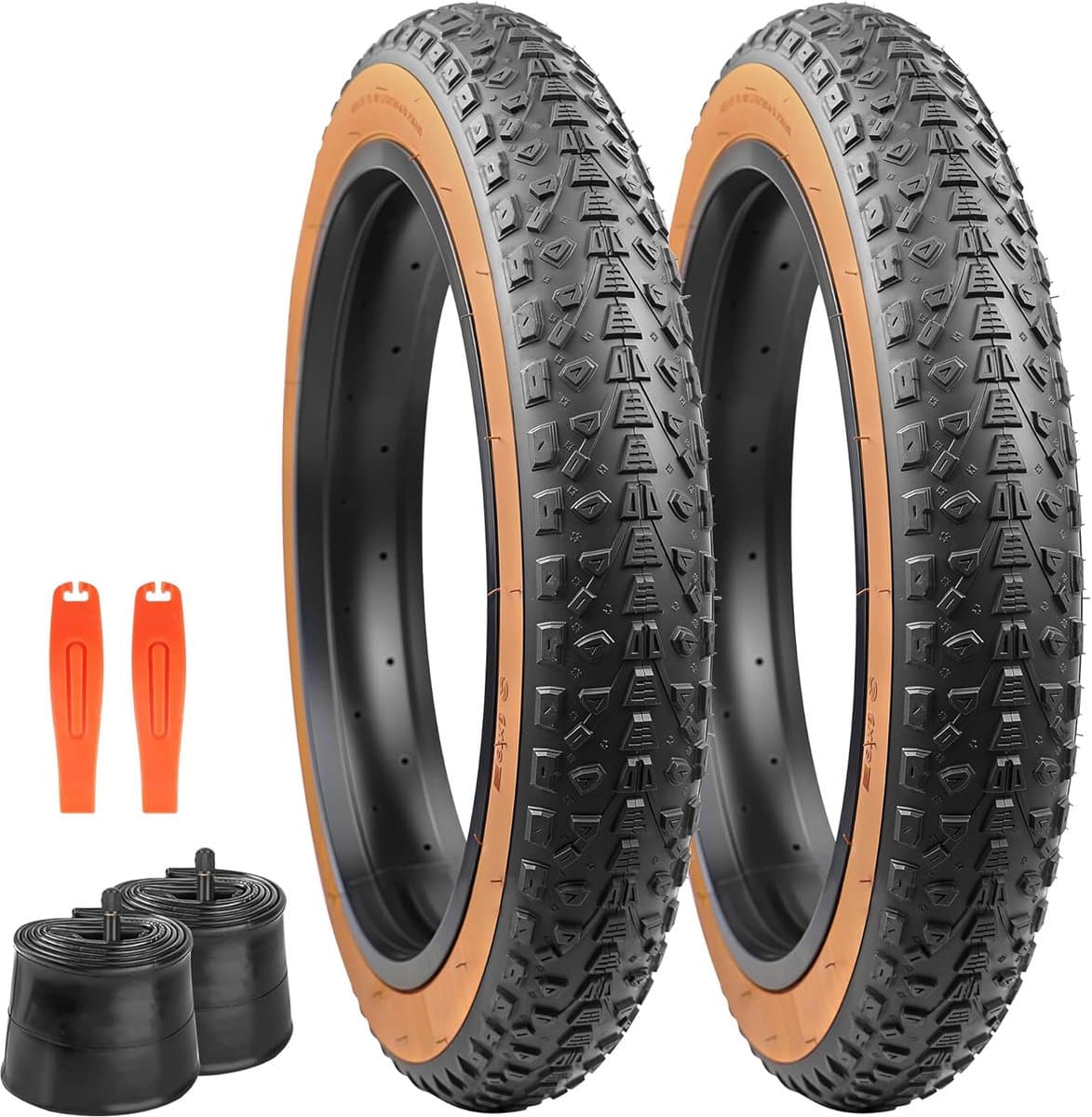 Binnenband Fatbike 20x4.0 - Fatbike Banden - Zwart/Bruin - Optimale Grip - Duurzaam Ontwerp - Voor E-bikes en Fatbikes