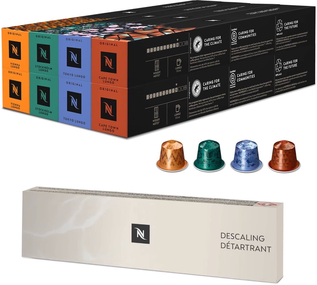 Nespresso Original Lungo 80 capsules met ontkalkingsset