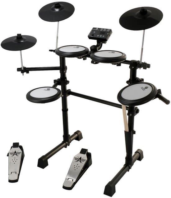 Elektronisch drumstel 6 inch - Met gratis lessen - Fazley DDK-020 - Zwart