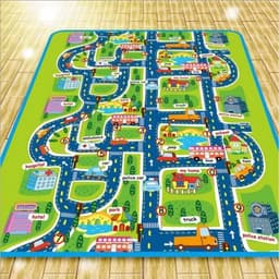 Productfoto van PIPIPOXER Speelmat - Babygym - Speelkleed Baby - Inclusief Speelmat & Zachte Kruipmat met Levendige Auto & Stad Print - Baby - Opvouwbaar - Babyshower -Groen