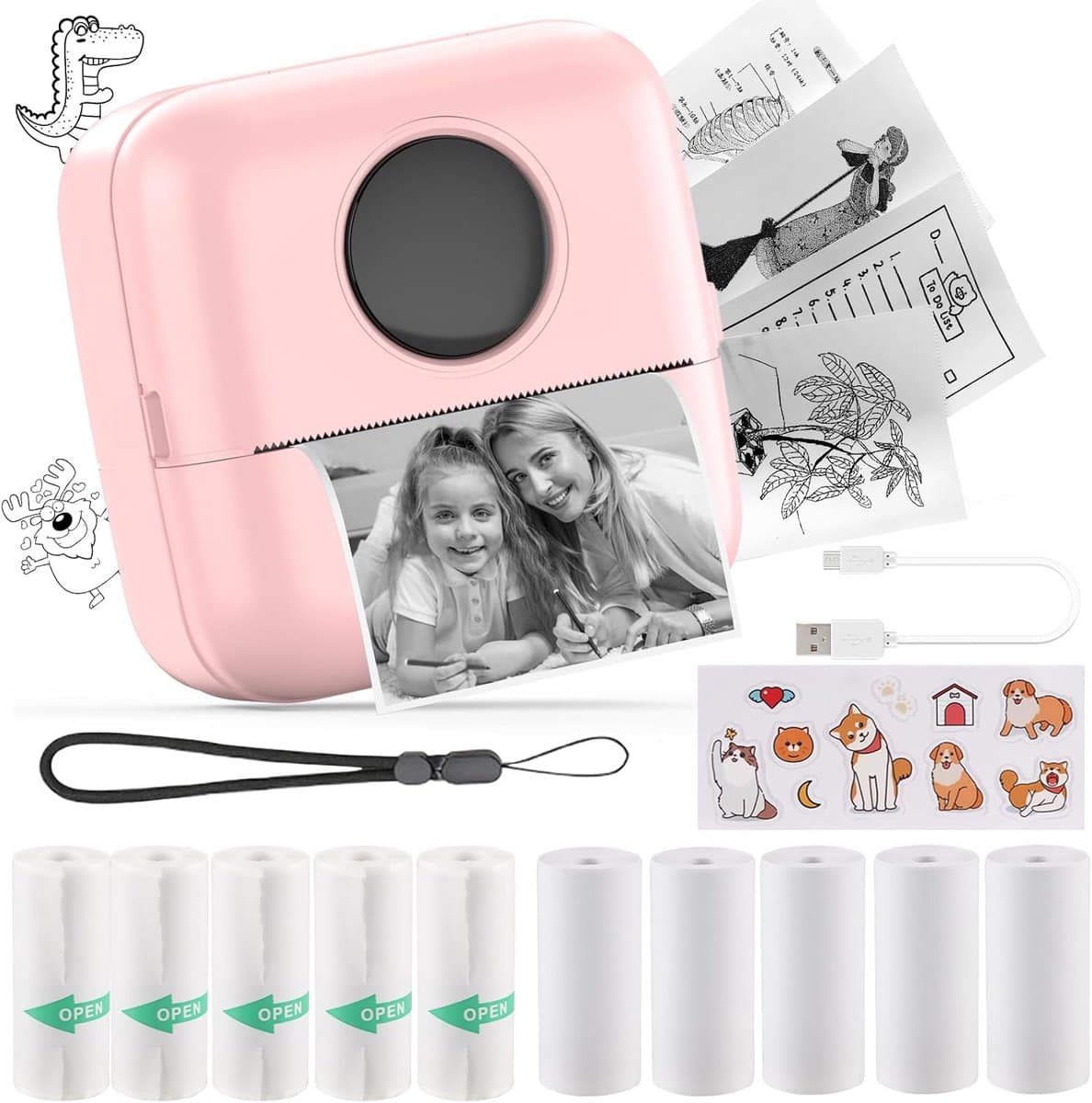 Draagbare Mini Printer voor Smartphone - Thermische Zakprinter voor Foto's, Stickers, Labels en Notities