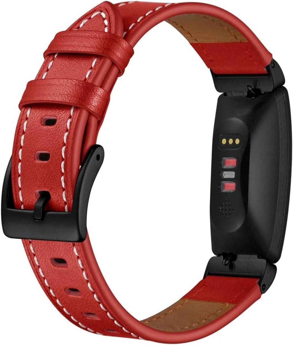 Genuine Leather Sportieve Vervangband voor Fitbit Inspire/Inspire HR - Stijlvolle Polsband met Metaalgesp voor Fitness Tracker, Duurzaam en Comfortabel