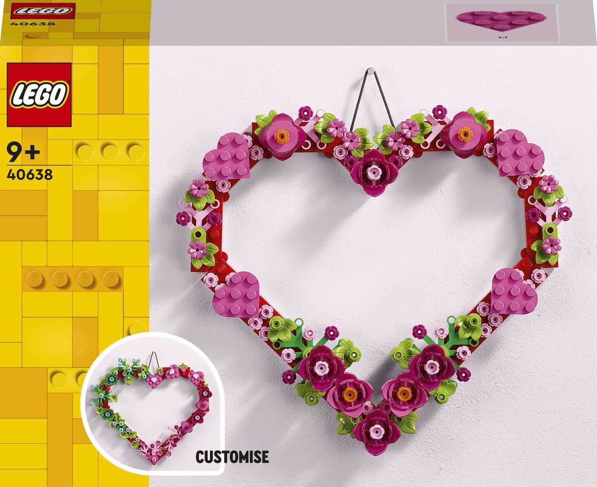 LEGO 40638 Hartvormige versiering - seizoensgebouwde decoratie - afbeelding 1