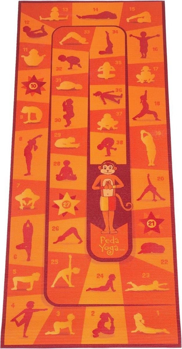 Peda Yoga Kinder Mat met oefeningen - Yogamat kinderen - Kinder Yogamat