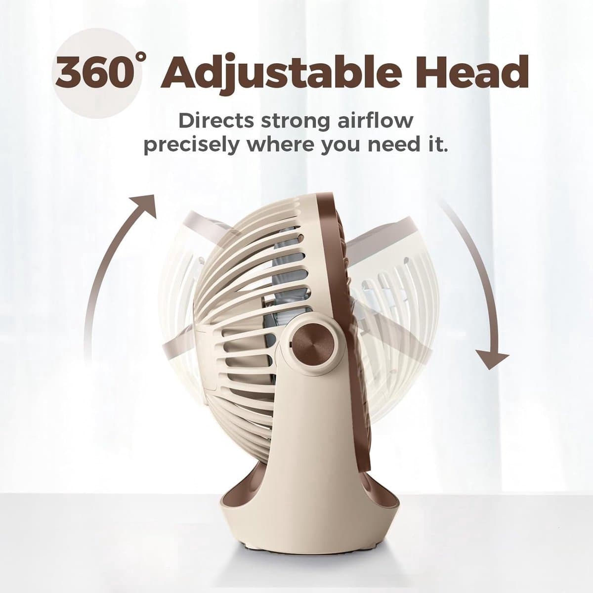 Solvix tafel ventilator geluidloos - USB Desk Fan - Zwart - Krachtige Luchtstroom - Stil in Gebruik - Voor Thuis en Kantoor