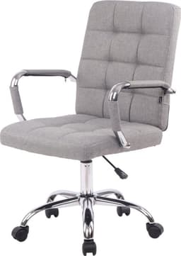 Productfoto van Lichtgrijze Moderne Ergonomische Bureaustoel - Verstelbaar - Stof - Voor Volwassenen