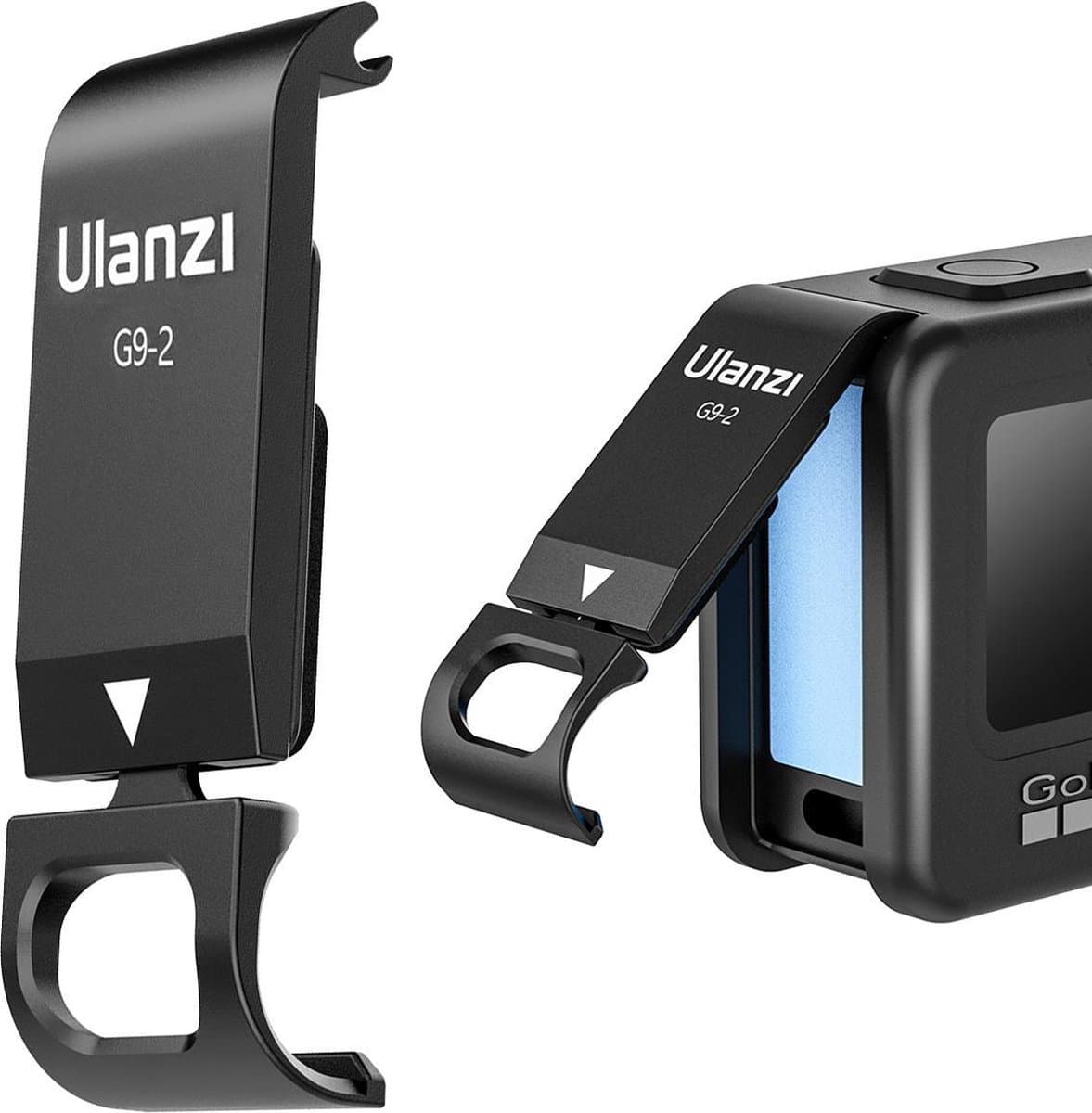 Ulanzi G9-2 batterijklep - oplaadaansluiting voor GoPro Hero 9,10,11,12 en 13 - Zwart