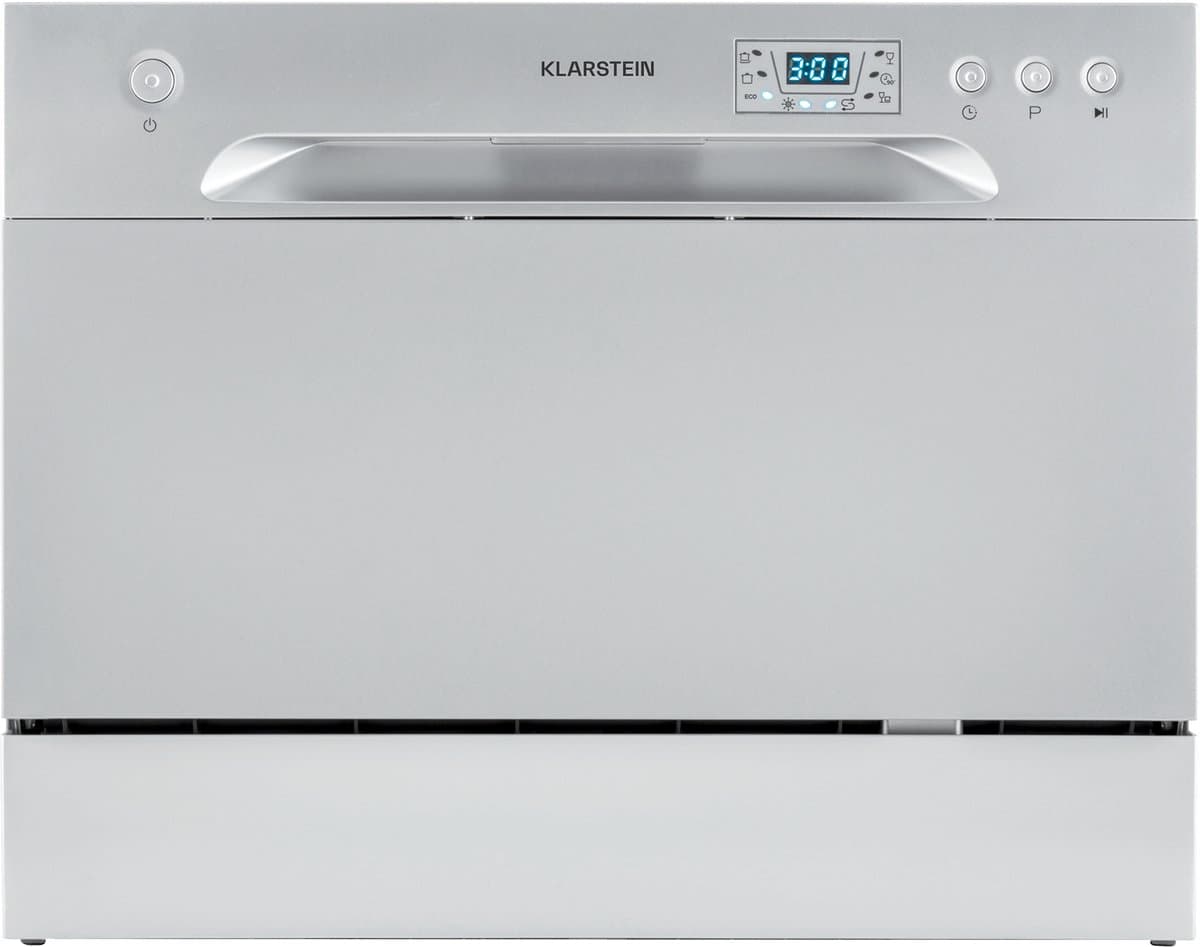 Klarstein Vaatwasser Mini voor 6 Gedecke, Leiser vaatwasser klein met 6 spoelprogramma's, Kleiner Tisch vaatwasser voor Zuhause, kantoor en Camping, vaatwasser Mini met Wasseranschluss - Tafelvaatwasser - 6 Maatgedekken 49 dB 45 cm 1380W