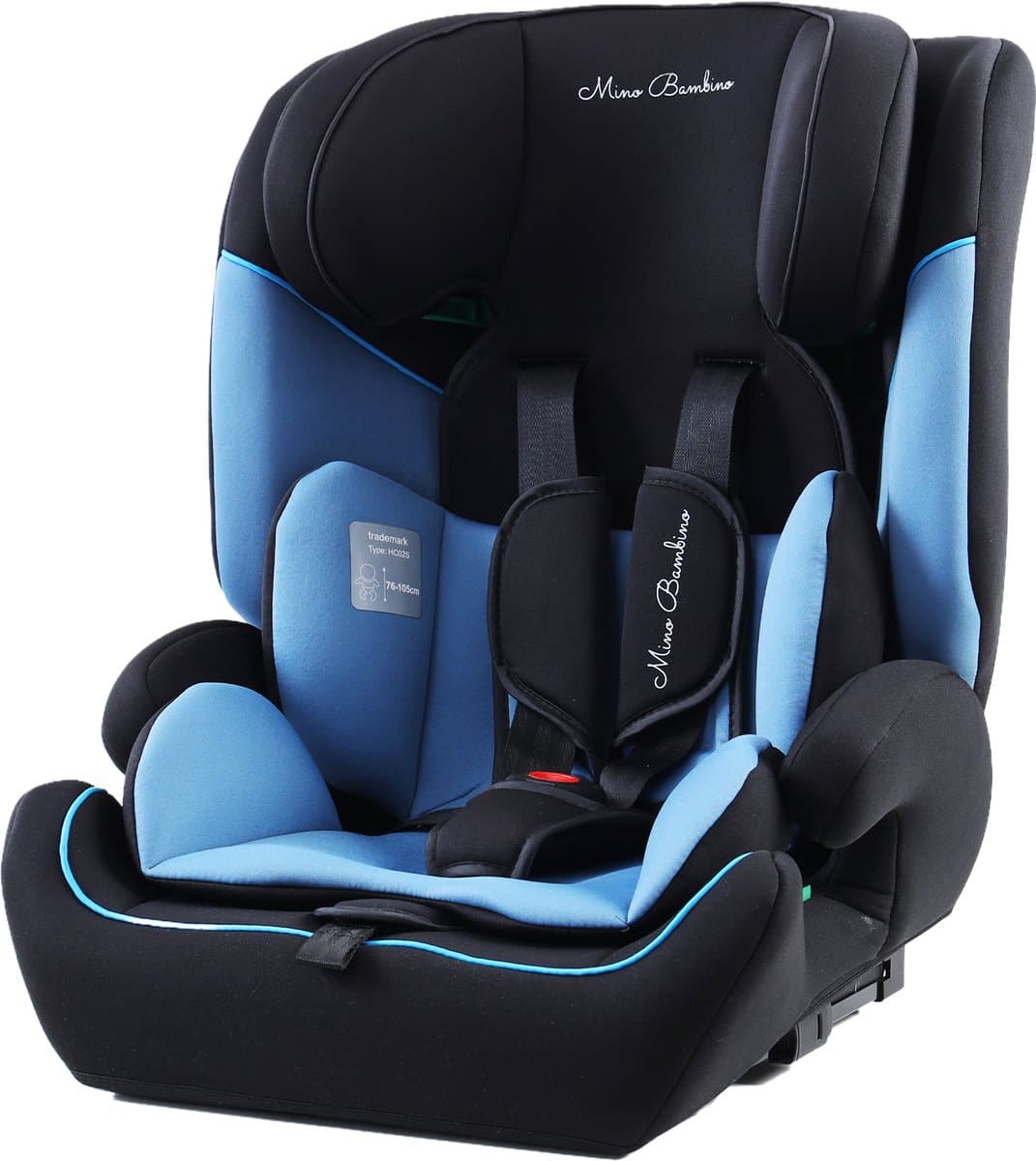 Mino Bambino i-Size Autostoel – Isofix - Groep 1/2/3 9-36 kg (76 tot 150 cm) - 15 maanden tot 12 jaar – Blauw