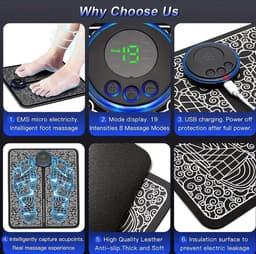 Productfoto van Voetmassagemat 31x28 cm - Acupressure voor bloedsomloop