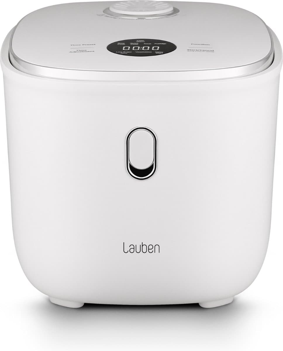 Lauben Rice Cooker - 3L- Rijstkoker - Stoomkoker - Rijstkoker met lage suikerfunctie - 605W - Wit