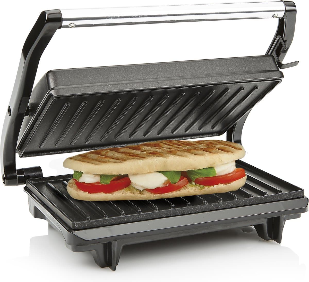Tristar Contactgrill - GR-2650 - 700W - Tosti apparaat - Panini grill- 22,5x14cm bakoppervlak - Verticaal opbergen - Zwart