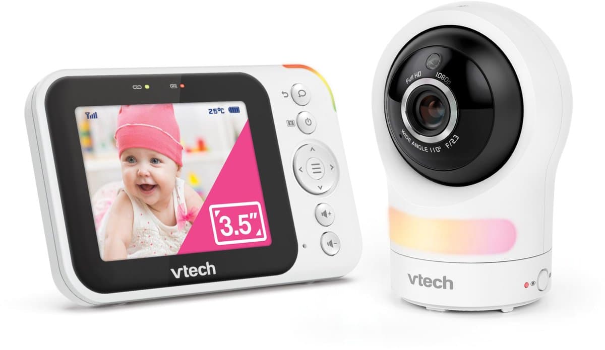 VTech RM4761 Smart video babyfoon met camera - 3.5 inch Scherm - 1080p Full HD - Pan & tilt - Zoom - Wi-Fi - Nachtlampje - Terugspreekfunctie