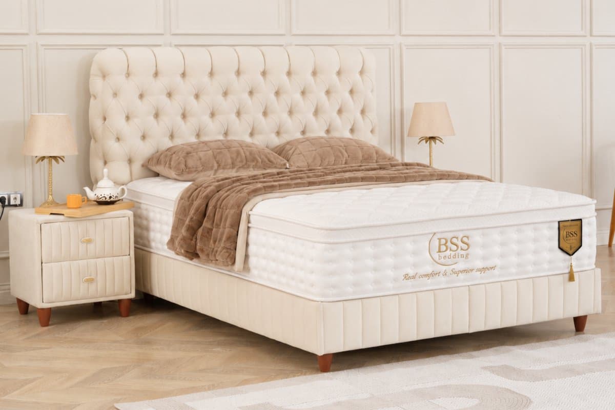BSS Bedding Fluffy Sydney - Boxspring - Boxspring met Opbergruimte - 160x200 - Beige