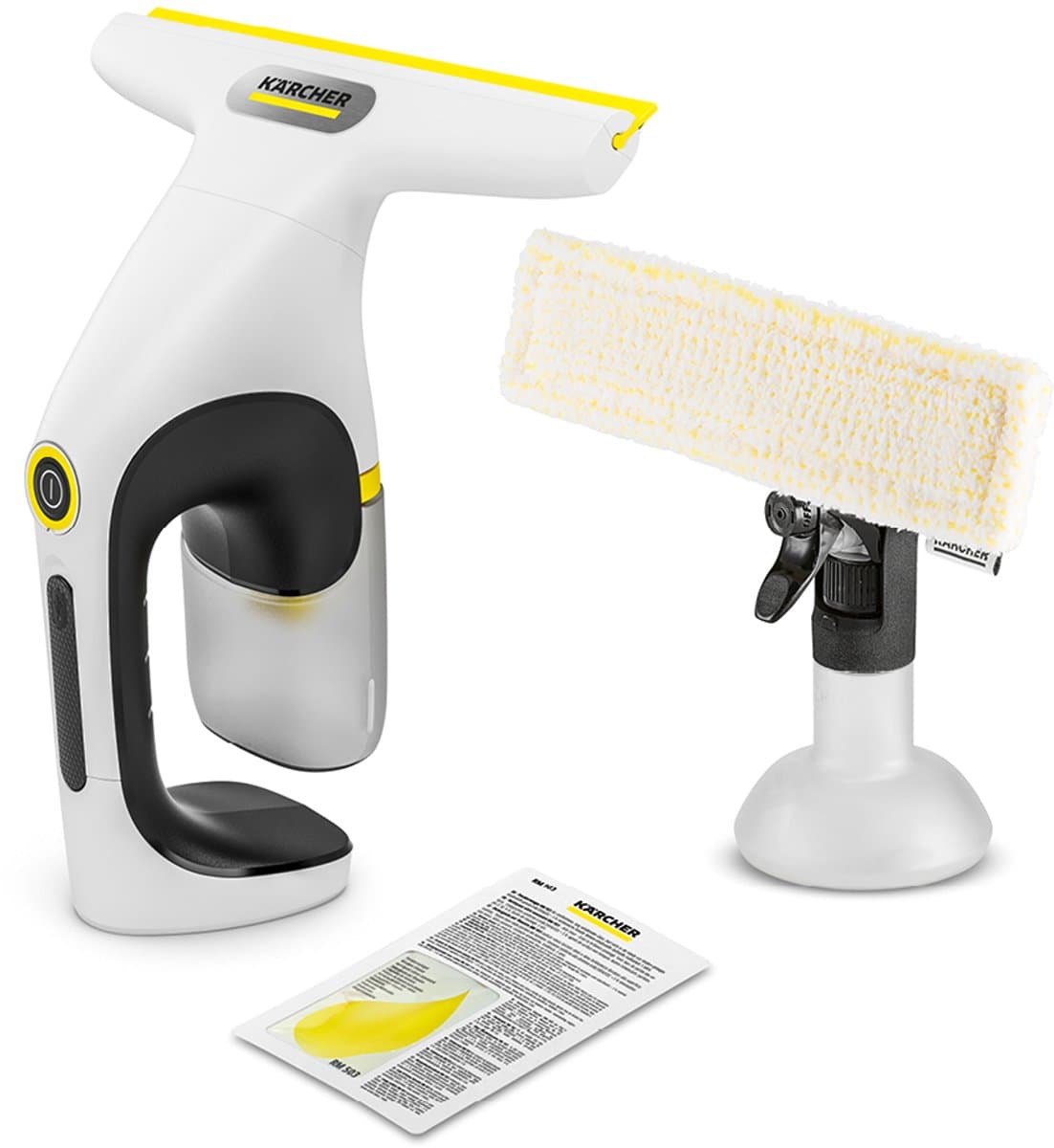 Kärcher Window Vac WV 1 Compact Care draadloze ruitenreiniger - Raamwisser met looptijd accu 25 minuten voor 70 m² - Ramenwasser voor douche en andere gladde oppervlakken - Incl. sproeiflacon en microvezeldoek