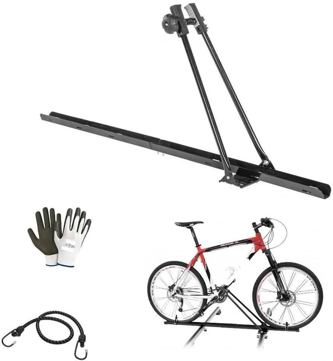 Fietsendrager Staal - Dakdrager Fiets - Fiets Vervoeren - Robuuste Frame Klem - Max 15 kg - Zwart