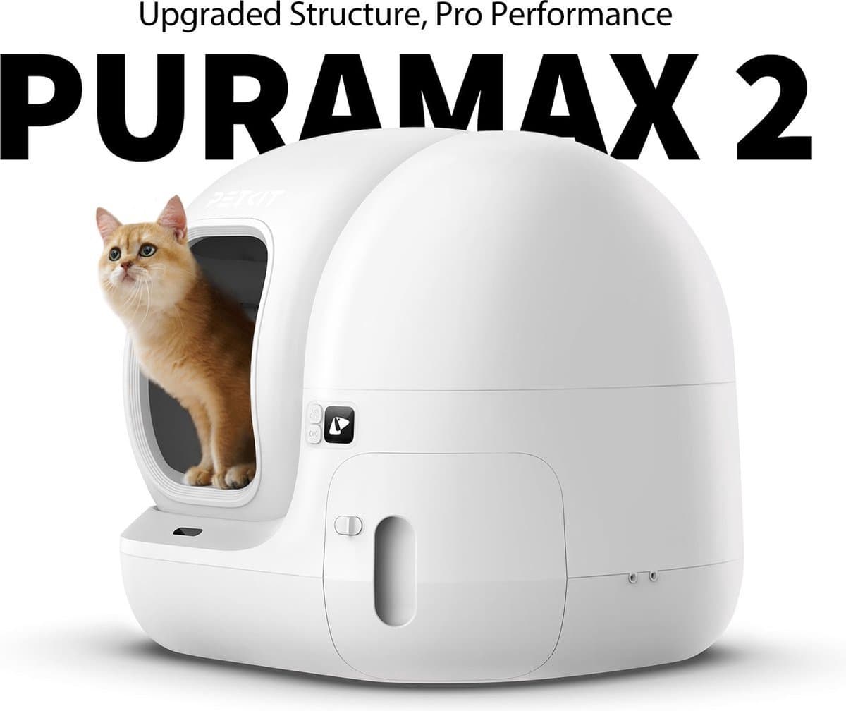 PETKIT - Pura Max 2 Premium - Automatische kattenbak - Met AI - Zelfreinigend - Gezondheidsmonitoring