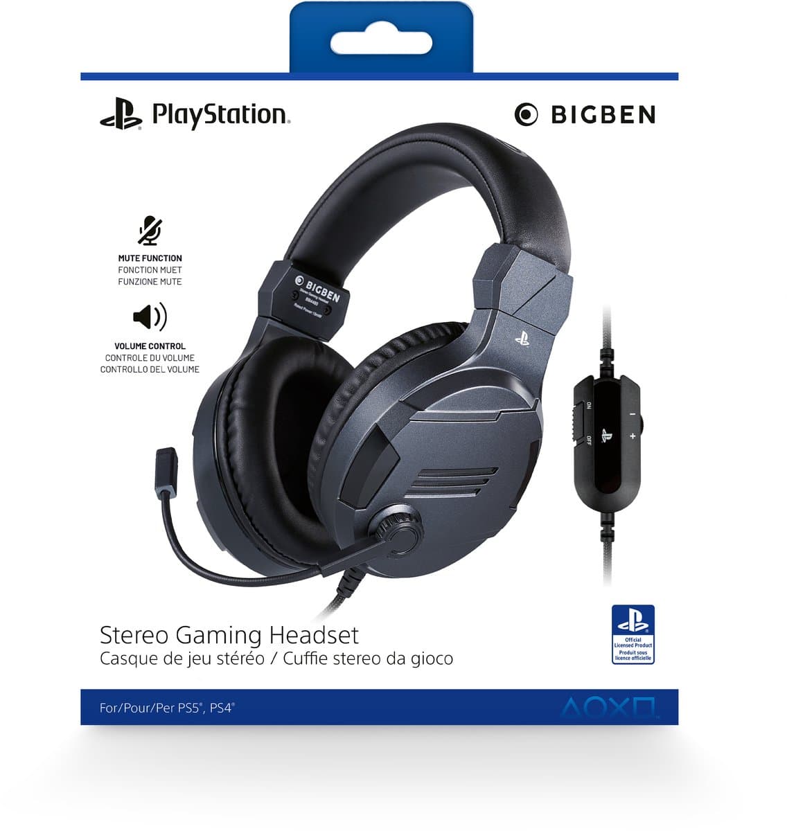 Bigben Stereo Game Headset V3 - PS5 & PS4 - Titanium