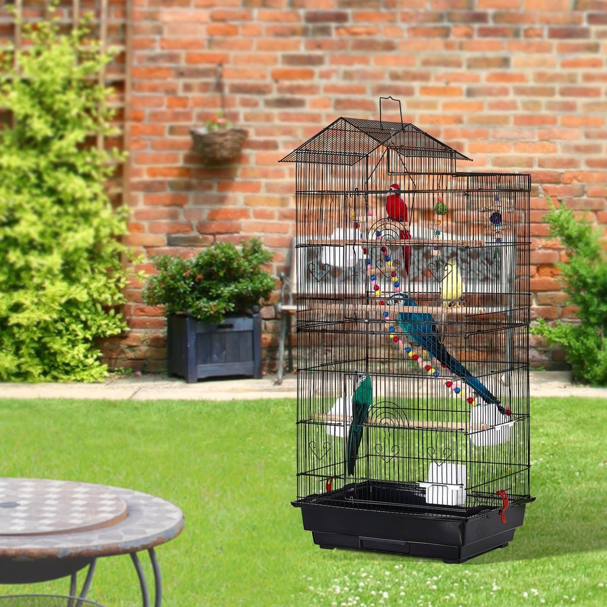 LG Grote Vogelvolière 46×35,5×99 cm verrijdbaar