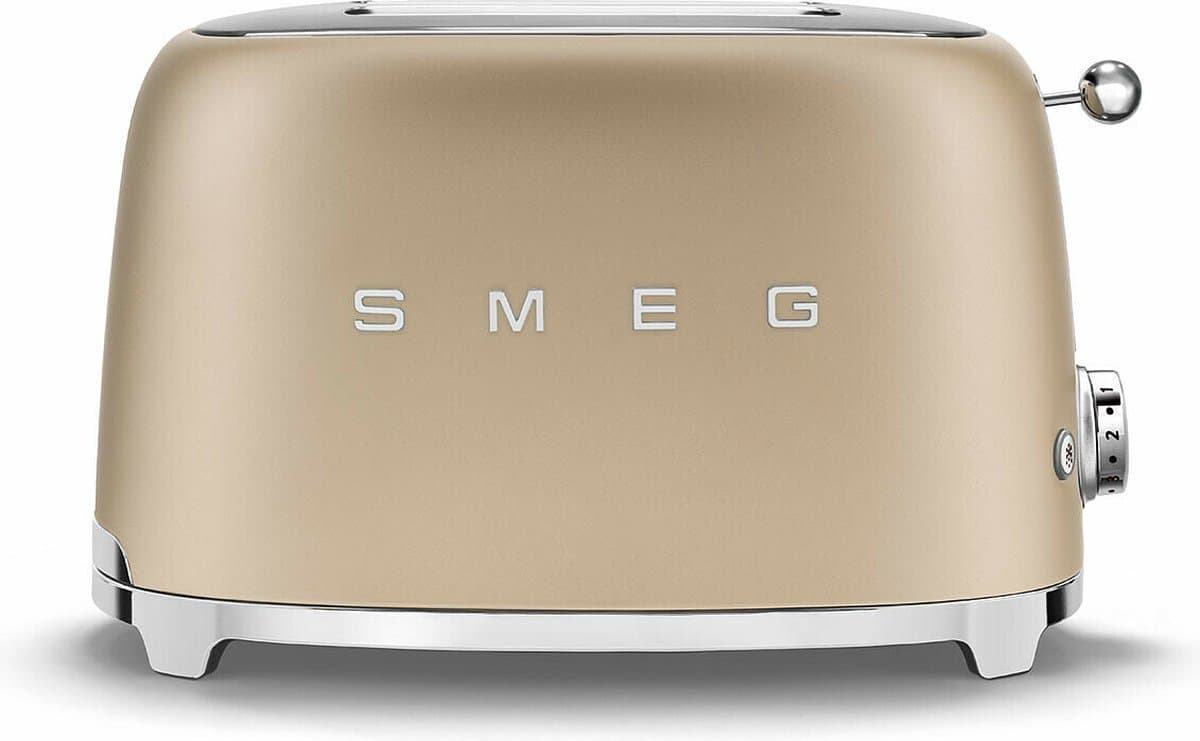 SMEG TSF01CHMEU - Broodrooster - Mat Champagne - 2x2 - 950W - 6 niveaus