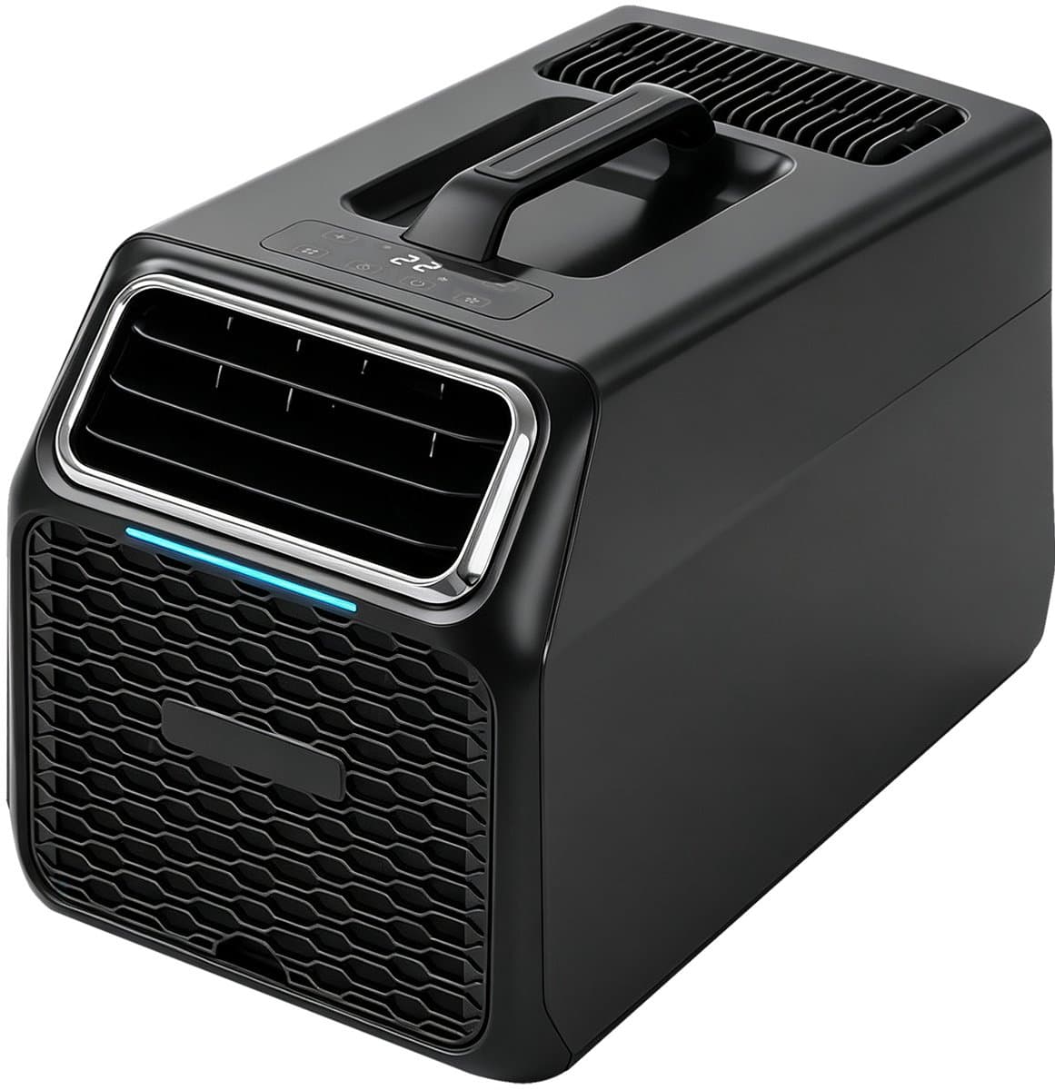 Mobiele Airco - Airconditioner Met Slang - Koelen Ontvochtigen Ventileren - Afstandsbediening En Timer - 7500 BTU - Kleine Ruimtes - 54,3x31,5x36,3 cm - Zwart