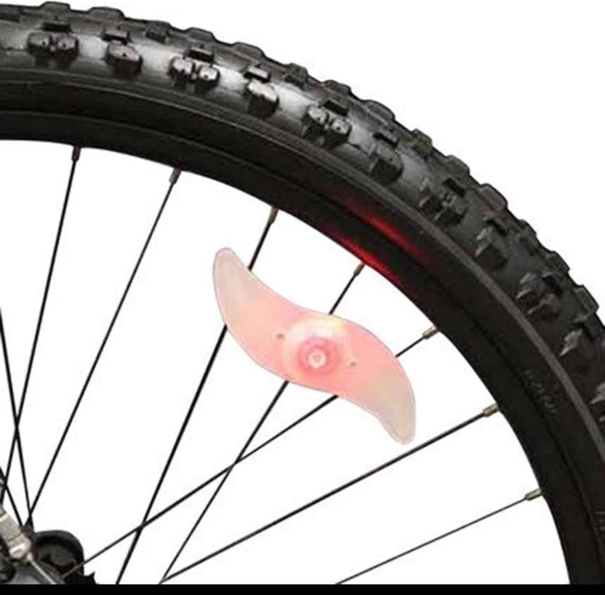 spaakverlichting Spaak wiel Led verlichting - rood - Fiets wiel verlichting kinderen SET PRIJS 2 stuks fietslamp spaakverlichting