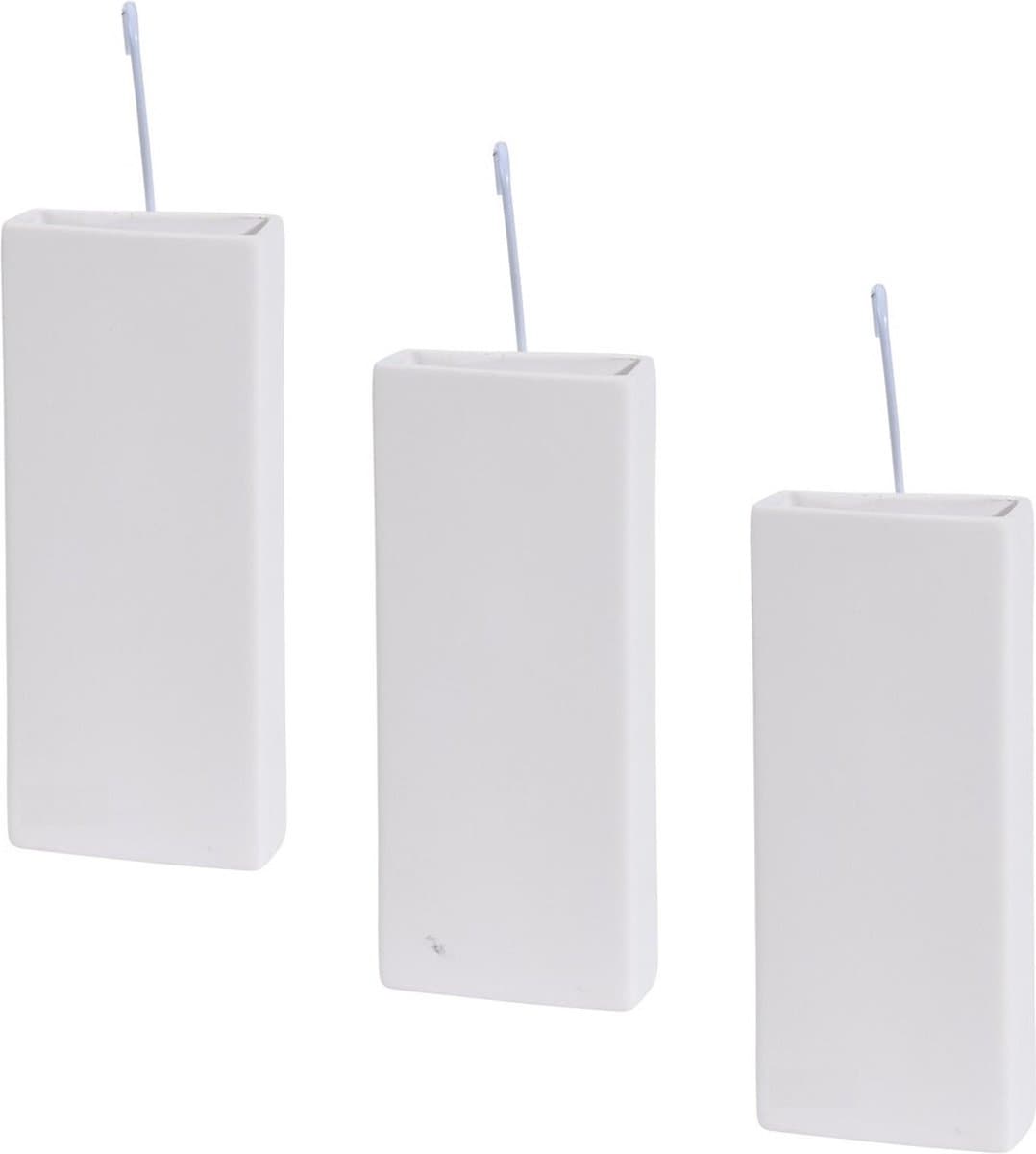 Waterverdamper radiator - Pakket van 4x stuks - wit - 20 cm - dolomiet/aardewerk - luchtbevochtiger - radiator bak