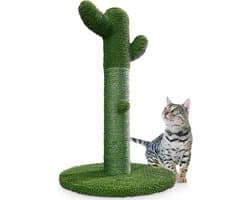 Gopets Krabpaal Katten - Cactus Krabpaal met Touw - Krabplank modern design - Krabmeubel met Speeltje - 65cm