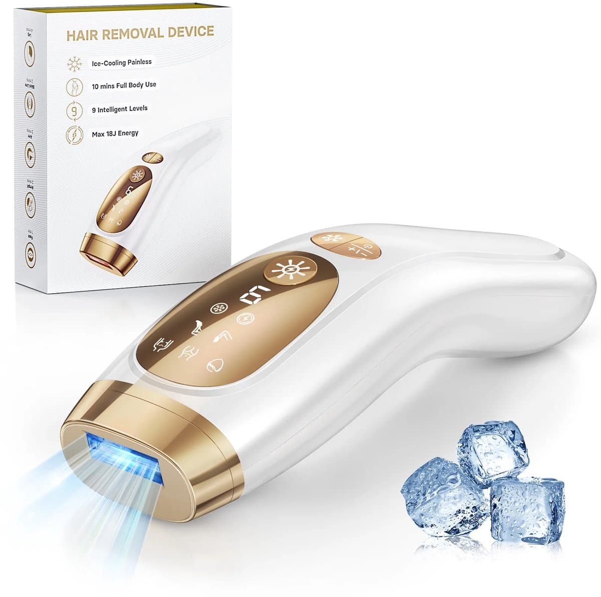 Laser Ontharing - Ontharingsapparaat - Laser Ontharing Thuis - Met Koelfunctie - Haarverwijderaar - Onbeperkt Flitsen Pijnloze Epilator