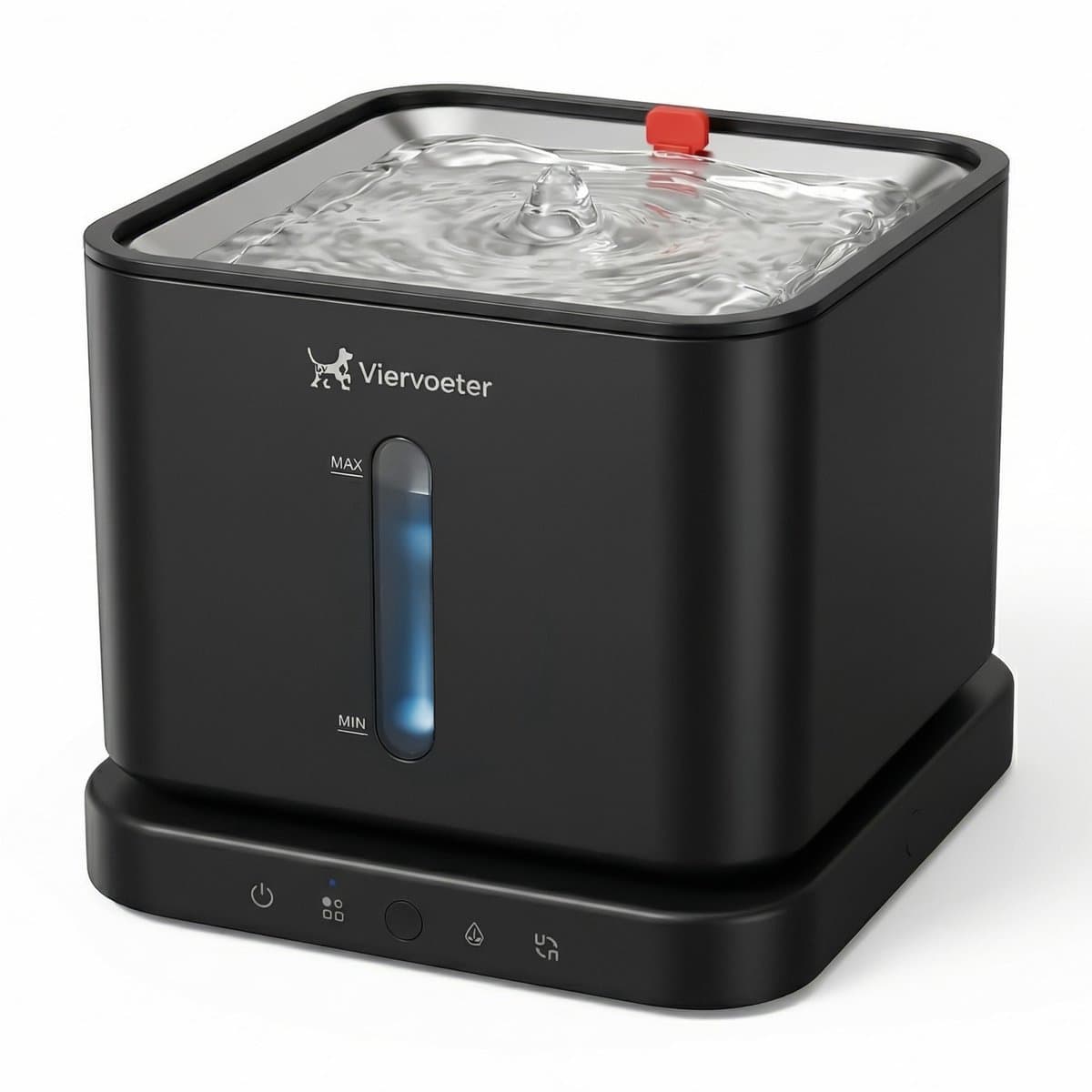 Viervoeter® Sensor Drinkfontein RVS met losse accu