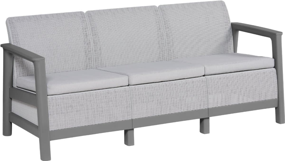 Keter Scandi Linea 3-zits Loungebank - Lichtgrijs
