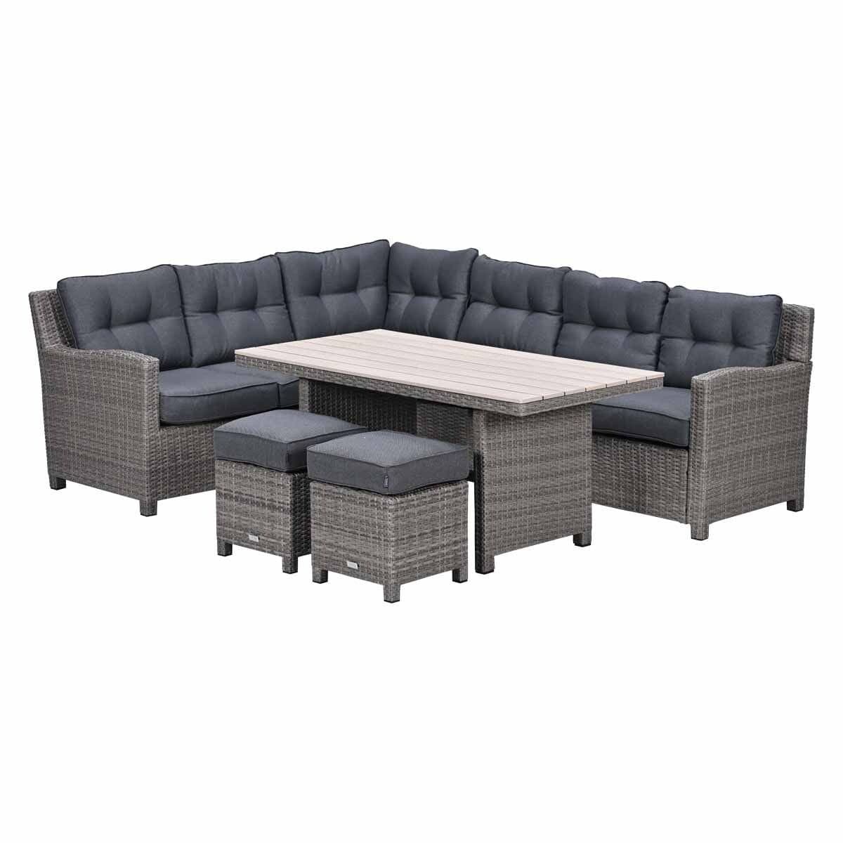 Garden Impressions Jaru lounge dining set 5-delig links - light teak vironwood - afbeelding 1
