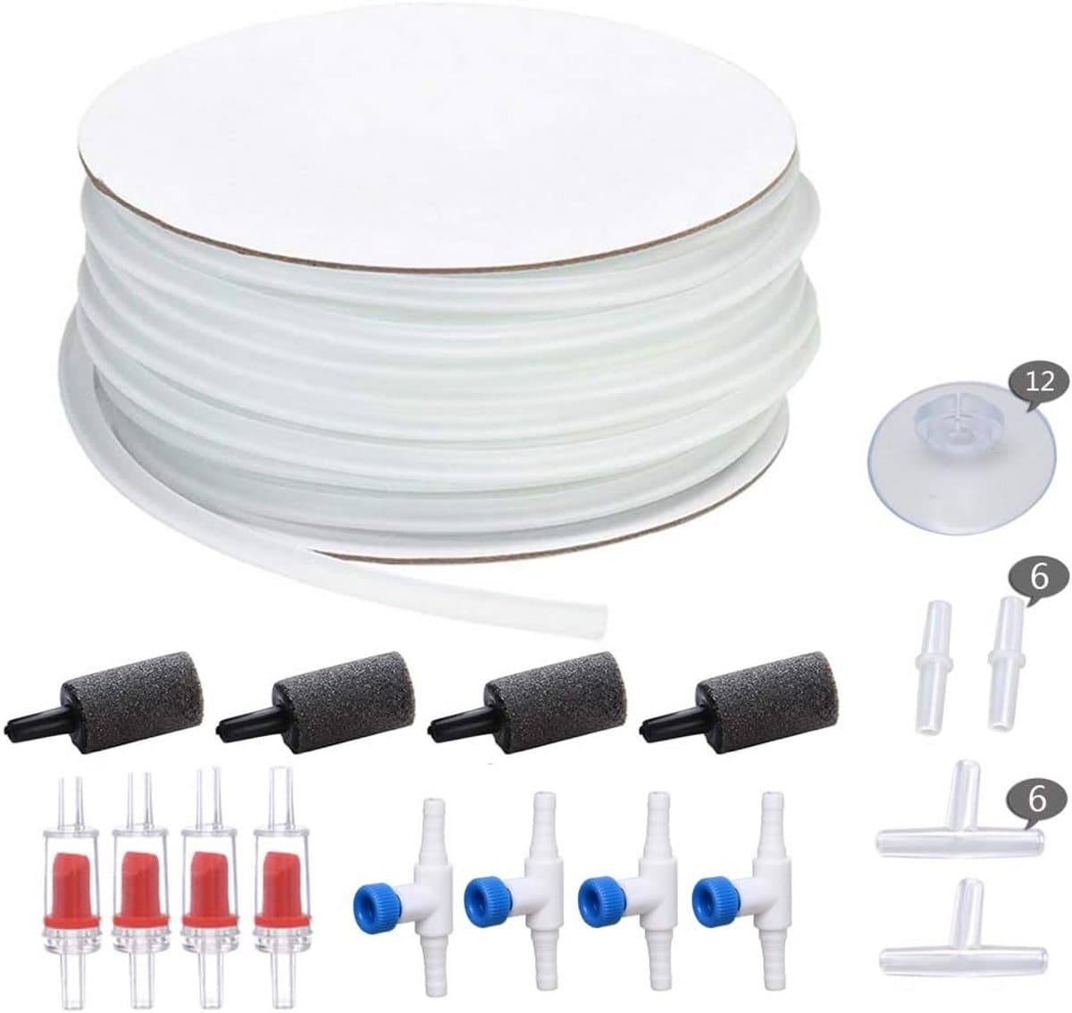 Complete Set Luchtpompslang met Luchtstenen en Accessoires voor Aquarium