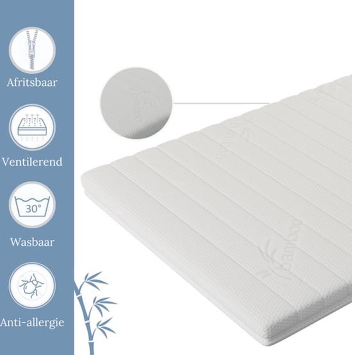 Ada Sleep Matras Topper 140x200 cm - Koudschuim en Traagschuim mix Topdekmatras - Matrastopper - circa 8-9 cm dik - Okoe-tex gecertificeerd