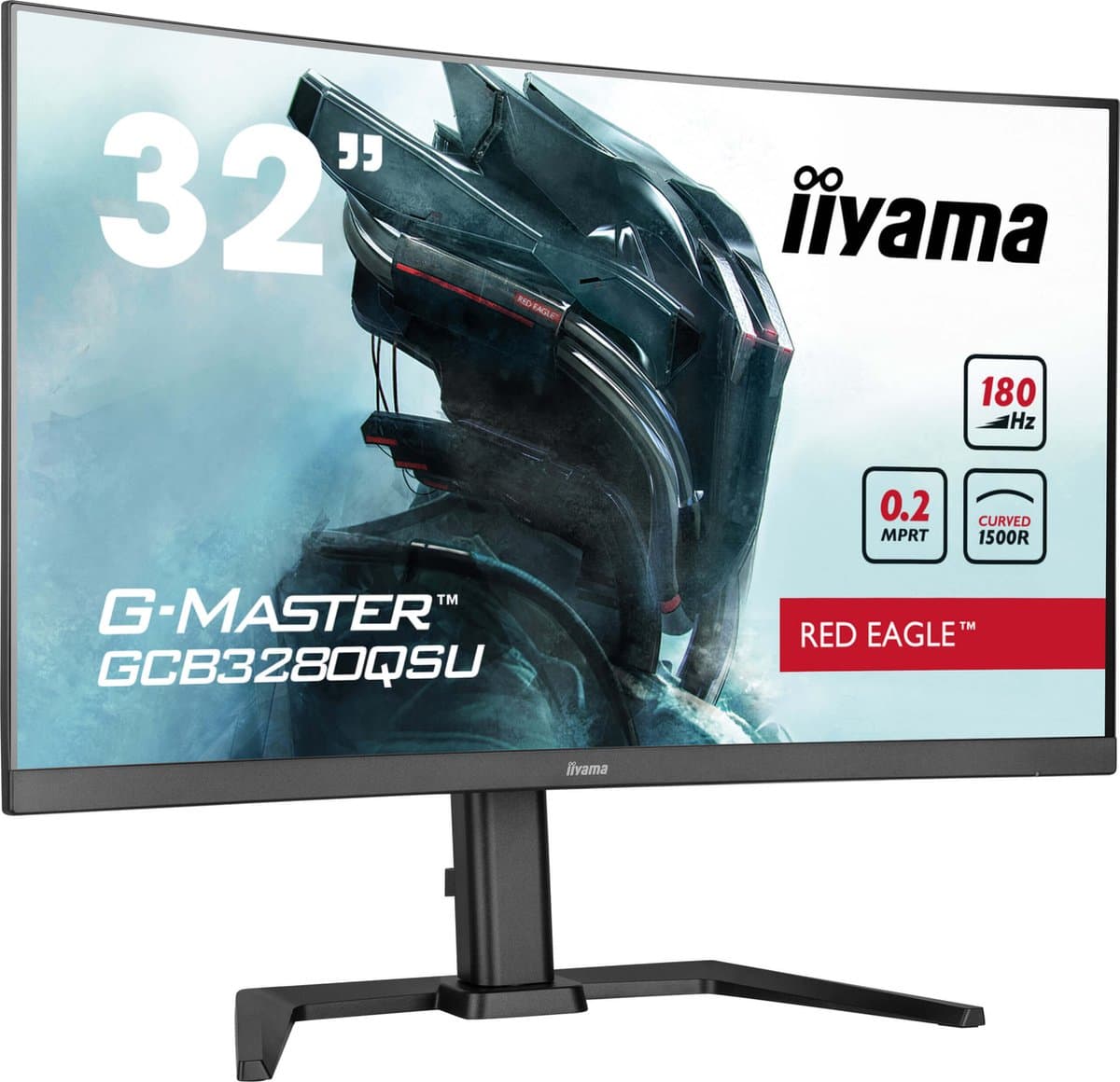 iiyama G-Master GCB3280QSU-B2 Red Eagle - 32" QHD 180Hz curved - afbeelding 1